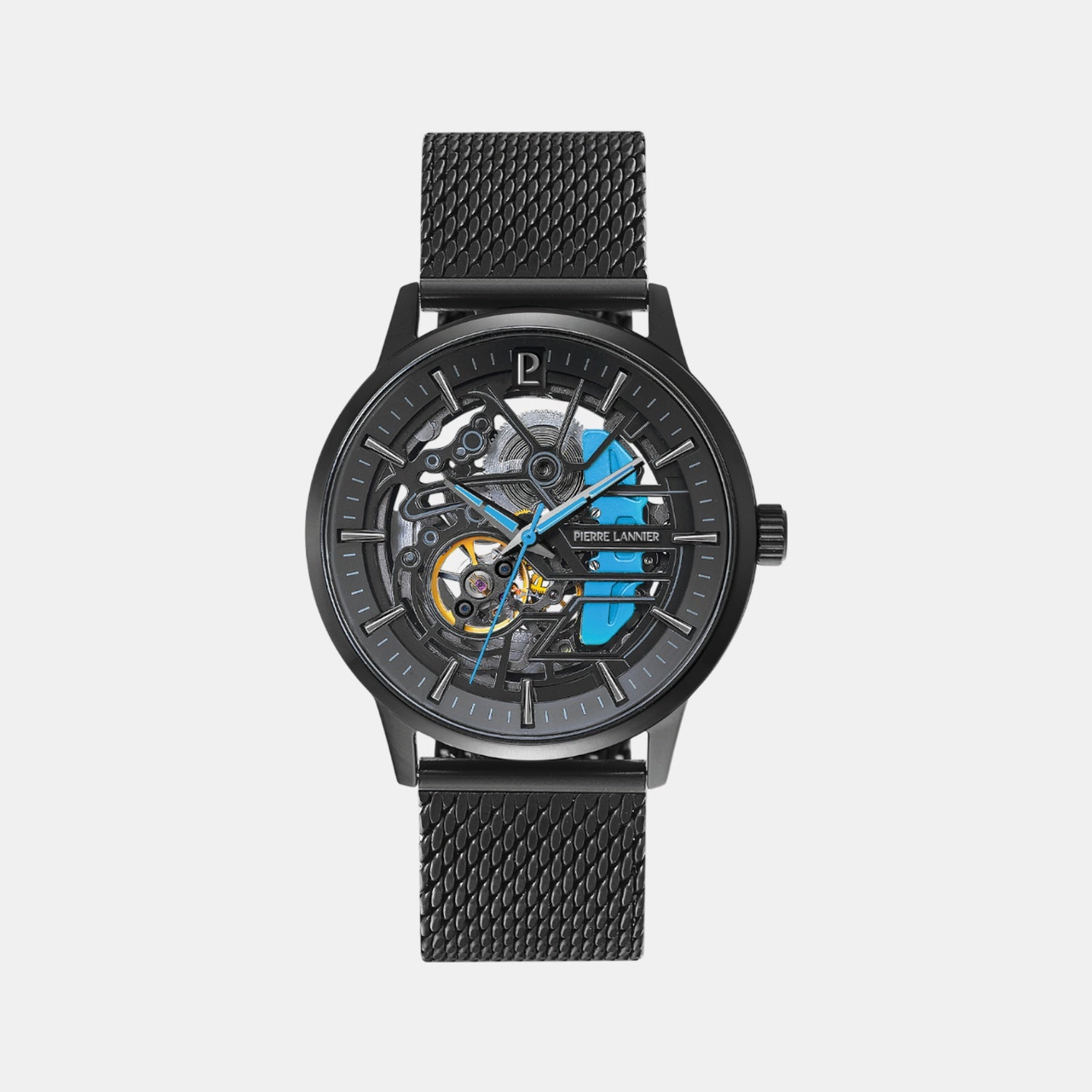 Paddock Men Automatic Black Dial Analog Mesh Watch 345A469