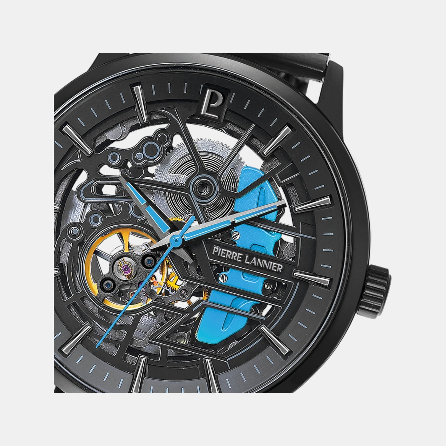 Paddock Men Automatic Black Dial Analog Mesh Watch 345A469