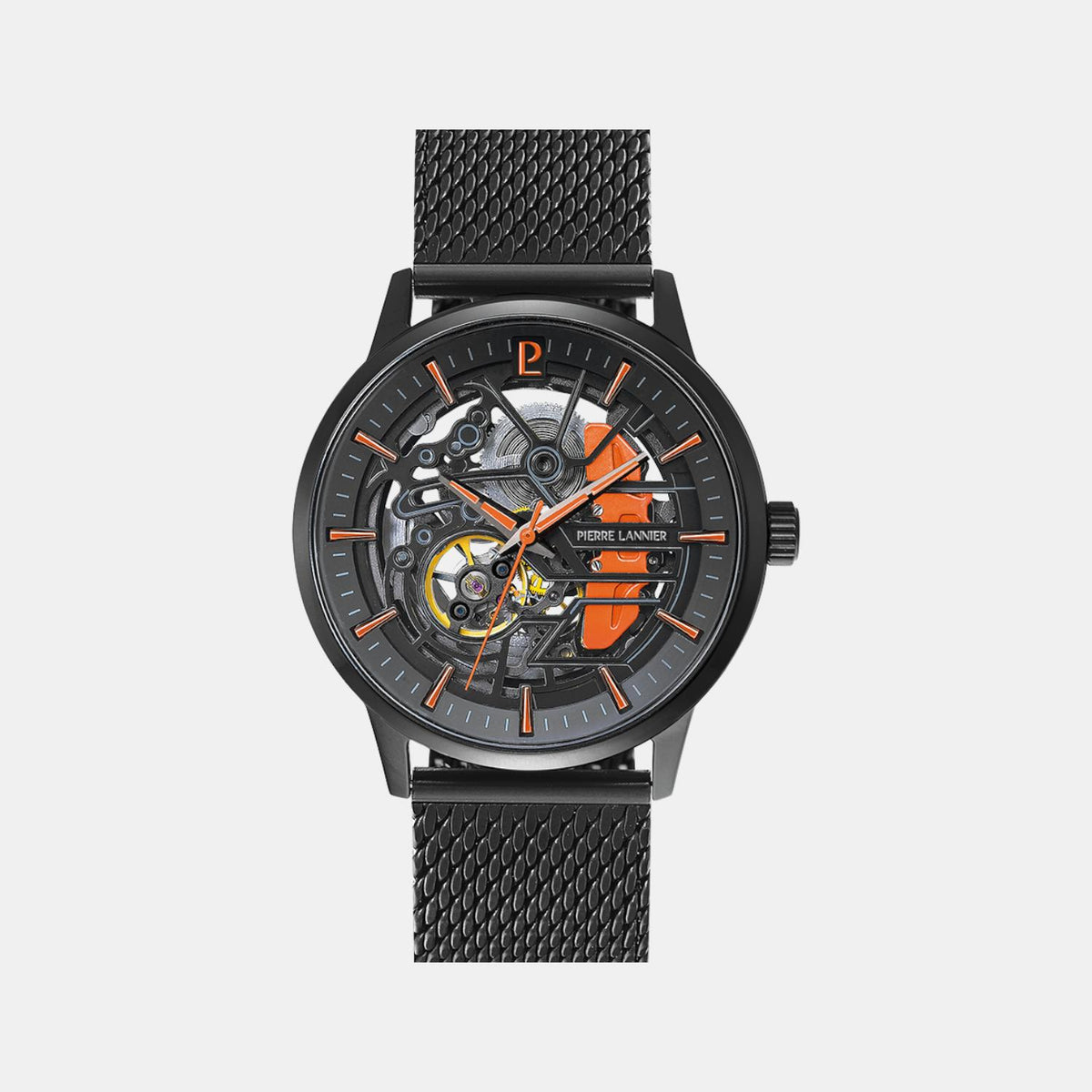 Pierre Lannier Paddock Men Automatic Black Dial Analog Stainless Steel Watch 345A499-1