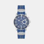 Men Quartz Blue Dial Chronograph Stainless Steel Watch 3504C-P1505