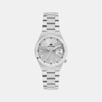 Men Quartz Silver Dial Analog Metal Watch 3506E-M1103