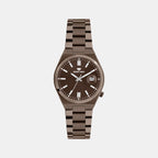 Men Quartz Brown Dial Analog Metal Watch 3506E-M111106
