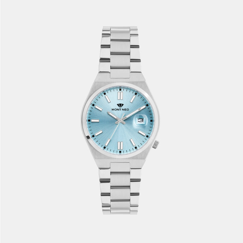 Mont Neo Round Sea Blue Analog watch