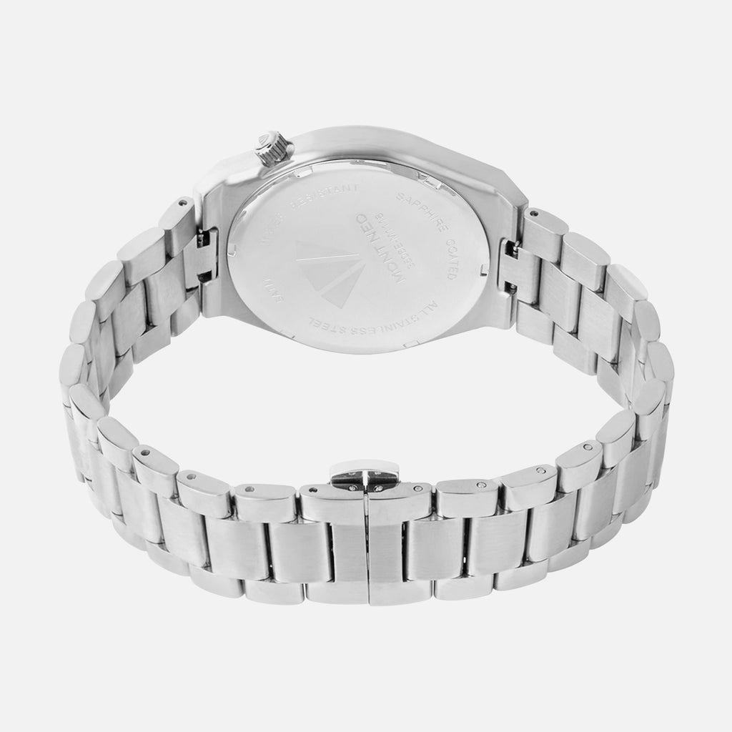 Men Quartz Blue Dial Analog Metal Watch 3506E-M1118