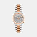 Men Quartz Silver Dial Analog Metal Watch 3506E-M1303