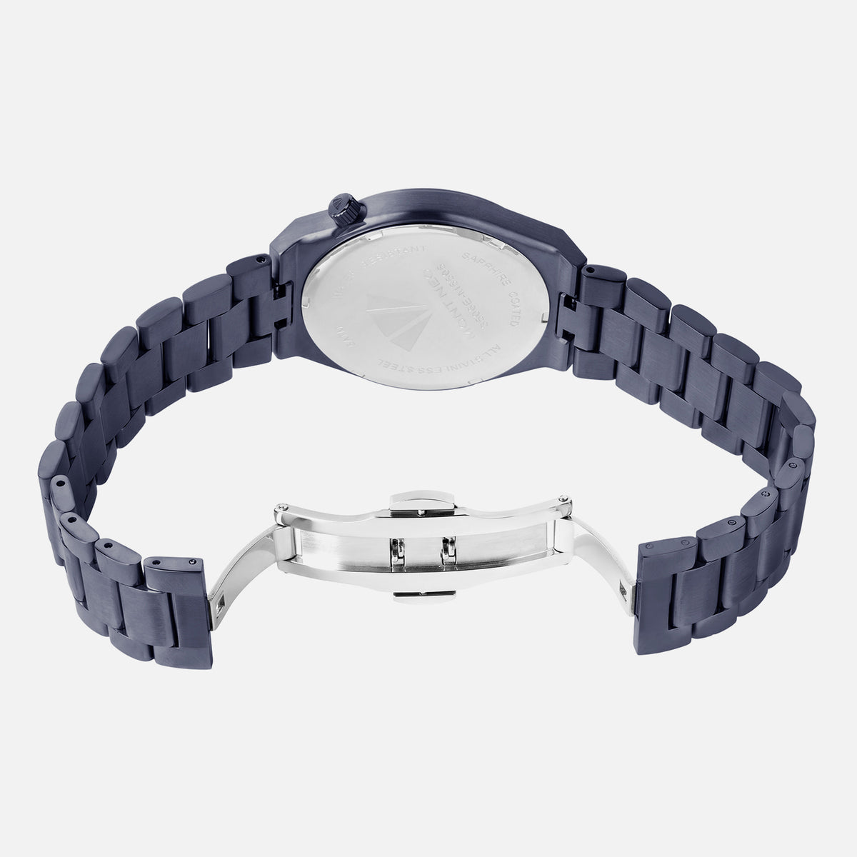 Men Quartz Blue Dial Analog Metal Watch 3506E-M5505