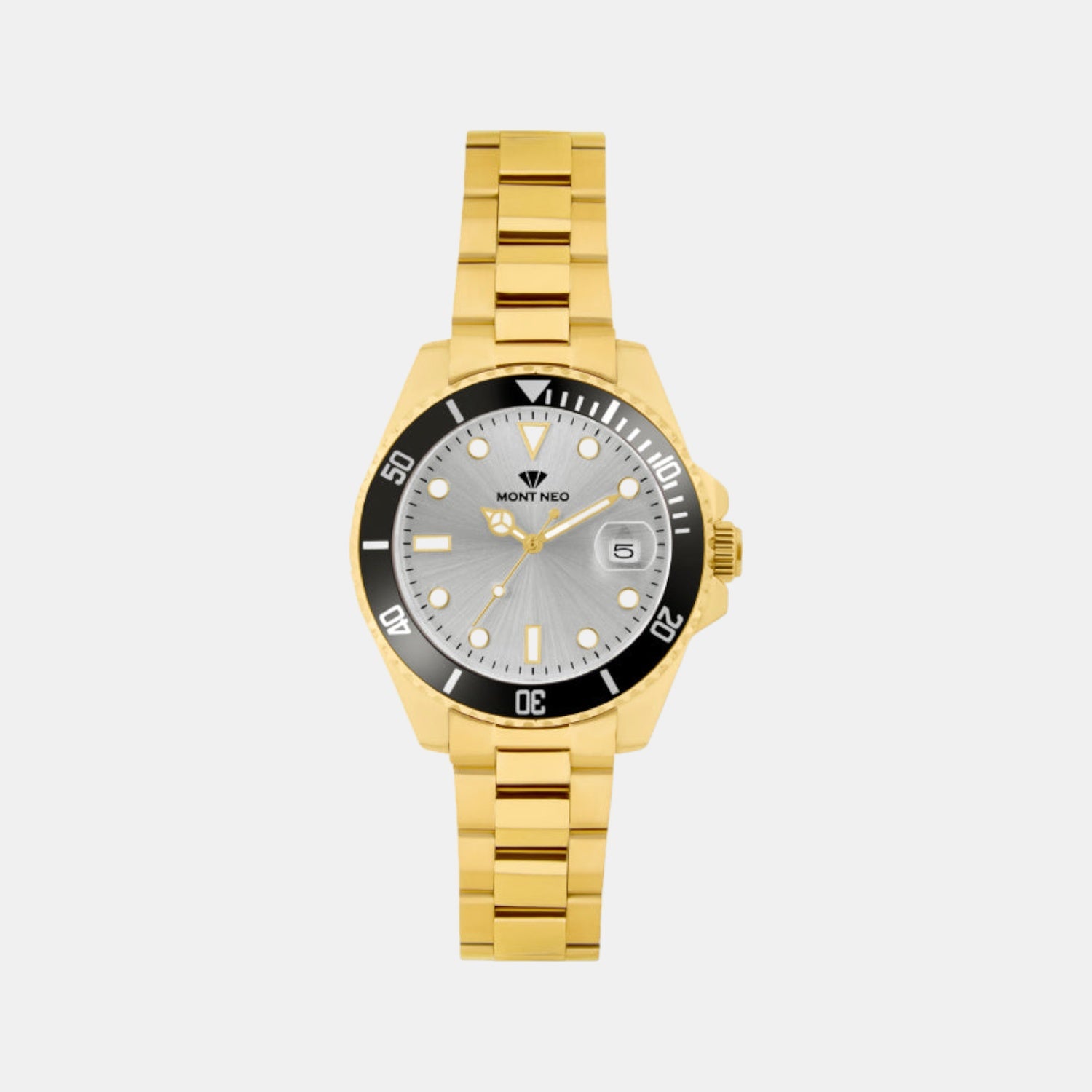 Men Quartz Silver Dial Analog Metal Watch 3507E-M2203