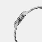 Men Quartz Silver Dial Multi-Function Stainless Steel Watch 3508M-M1103