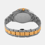 Men Quartz Blue Dial Multi-Function Stainless Steel Watch 3508M-M1305