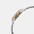 Men Quartz Blue Dial Multi-Function Stainless Steel Watch 3508M-M1305