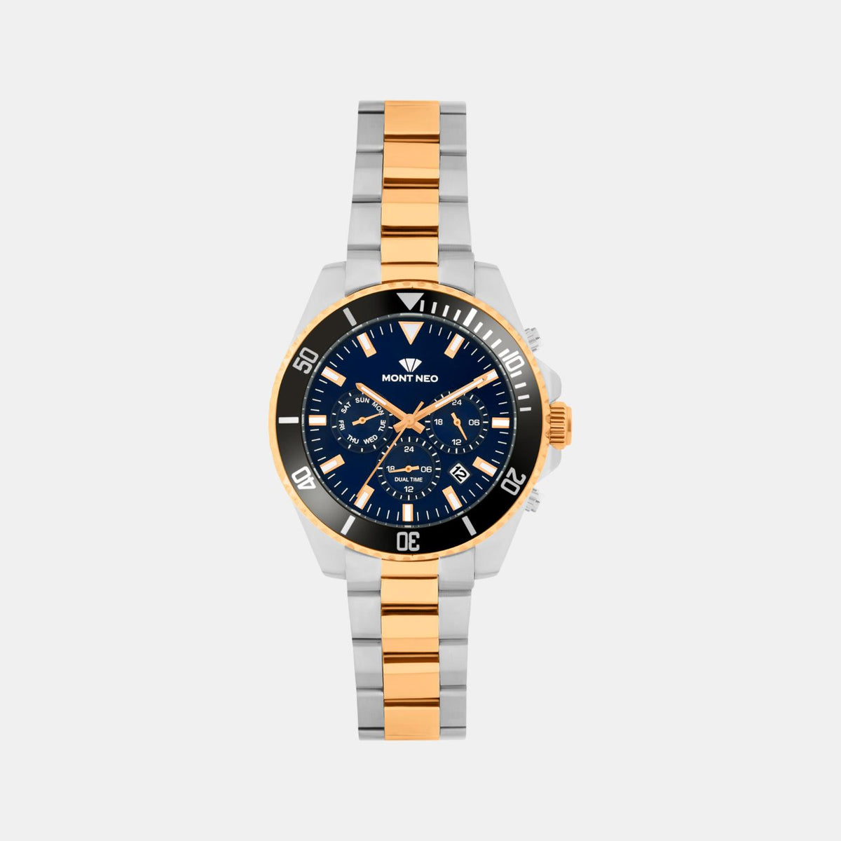 Men Quartz Blue Dial Analog Stainless Steel Watch 3508M-M1305