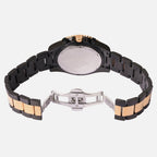 Men Quartz Black Dial Multi-Function Stainless Steel Watch 3508M-M4304