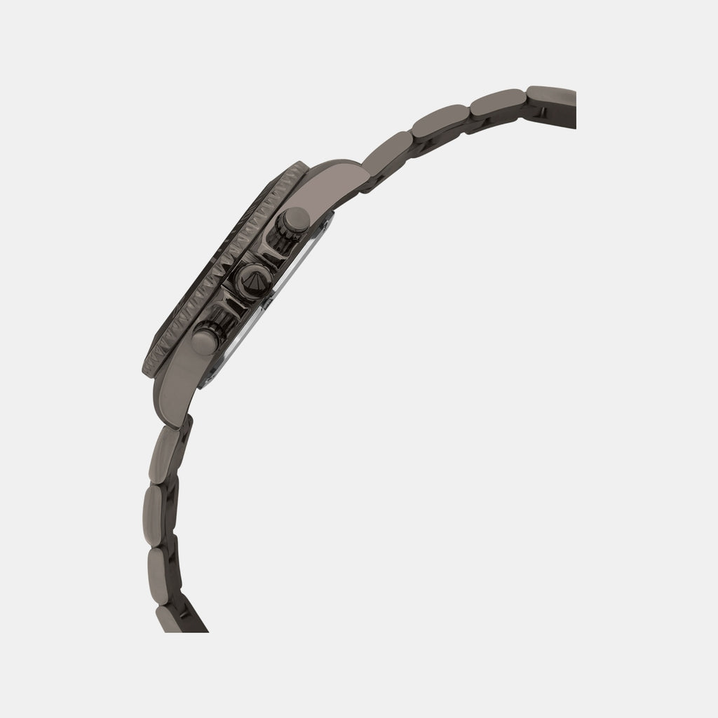 Men Quartz Red Dial Multi-Function Stainless Steel Watch 3508M-M8812