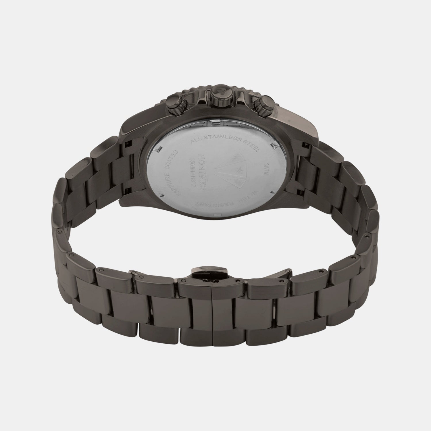 Men Quartz Red Dial Multi-Function Stainless Steel Watch 3508M-M8812