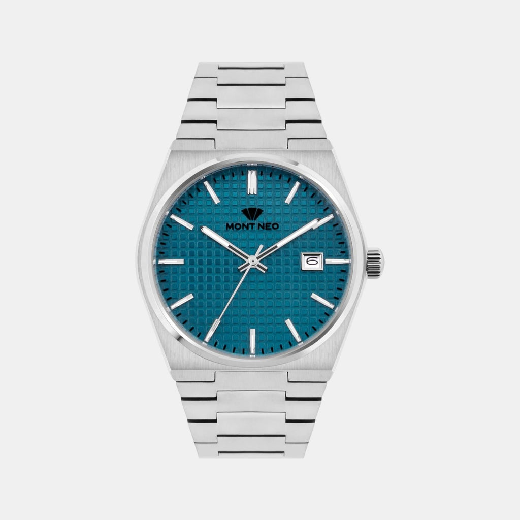 Men Quartz Sea Green Dial Analog Metal Watch 3509E-M1117