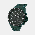 Men Quartz Green Dial Multi-Function Metal Watch 3510M-M10414
