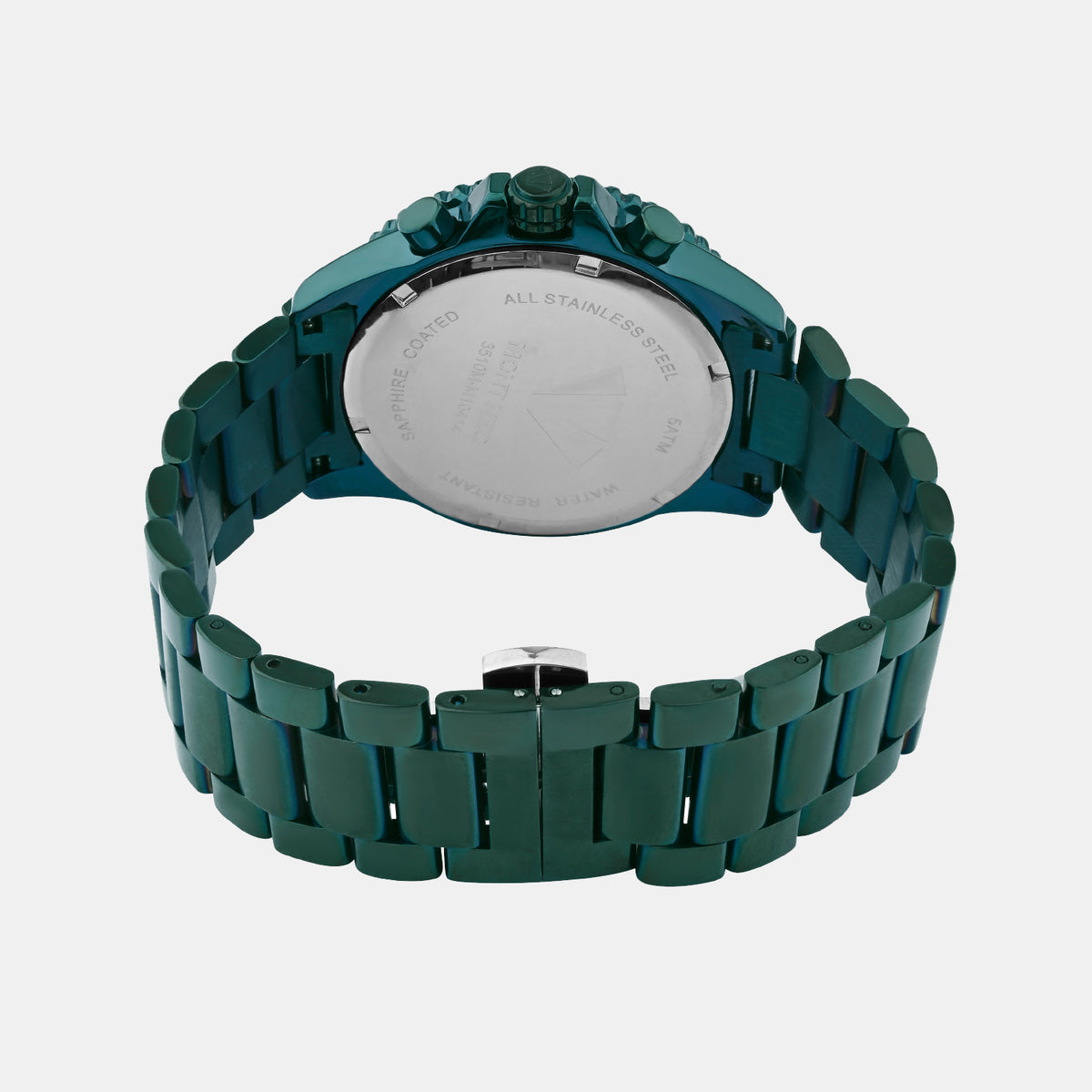 Men Quartz Green Dial Multi-Function Metal Watch 3510M-M10414