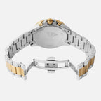 Men Quartz Silver Dial Chronograph Stainless Steel Watch 3510M-M1203
