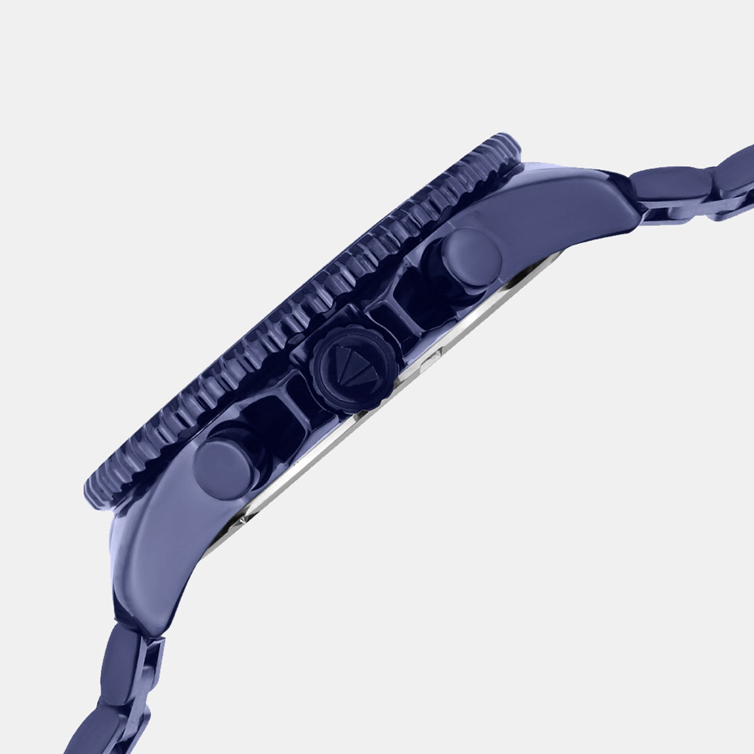Men Quartz Blue Dial Multi-Function Metal Watch 3510M-M5405