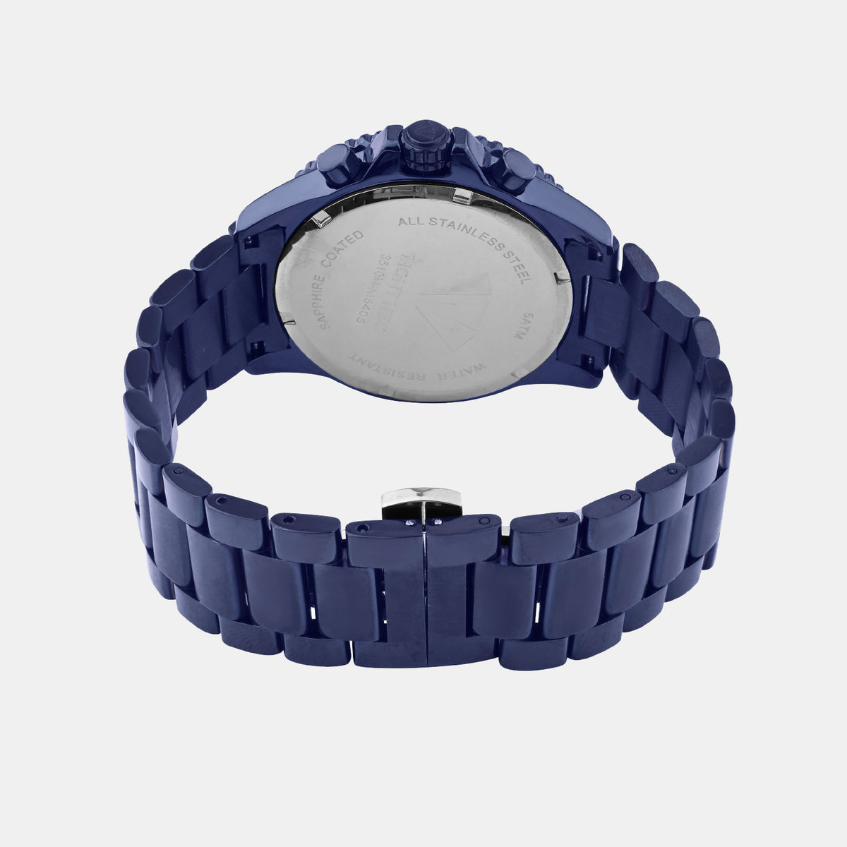 Men Quartz Blue Dial Multi-Function Metal Watch 3510M-M5405