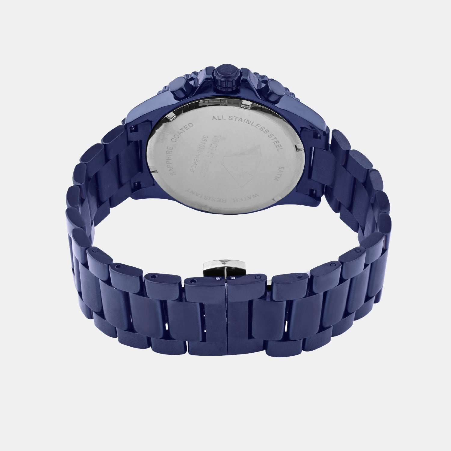 Men Quartz Blue Dial Multi-Function Metal Watch 3510M-M5405