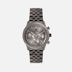 Men Quartz Grey Dial Multi-Function Metal Watch 3511M-M7715