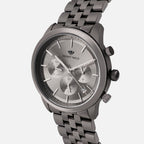 Men Quartz Grey Dial Multi-Function Metal Watch 3511M-M7715