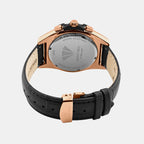 Men Quartz Black Dial Multi-Function Leather Watch 3512M-L3404