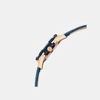 Men Quartz Blue Dial Multi-Function Leather Watch 3512M-L3505