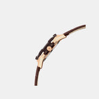 Men Quartz Brown Dial Multi-Function Leather Watch 3512M-L3606