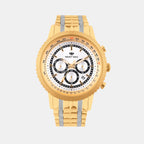 Men Quartz Silver Dial Multi-Function Metal Watch 3513M-M2203