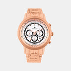 Men Quartz Silver Dial Multi-Function Metal Watch 3513M-M3303