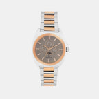 Men Quartz Grey Dial Multi-Function Stainless Steel Watch 3514M-M1315