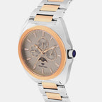 Men Quartz Grey Dial Multi-Function Stainless Steel Watch 3514M-M1315