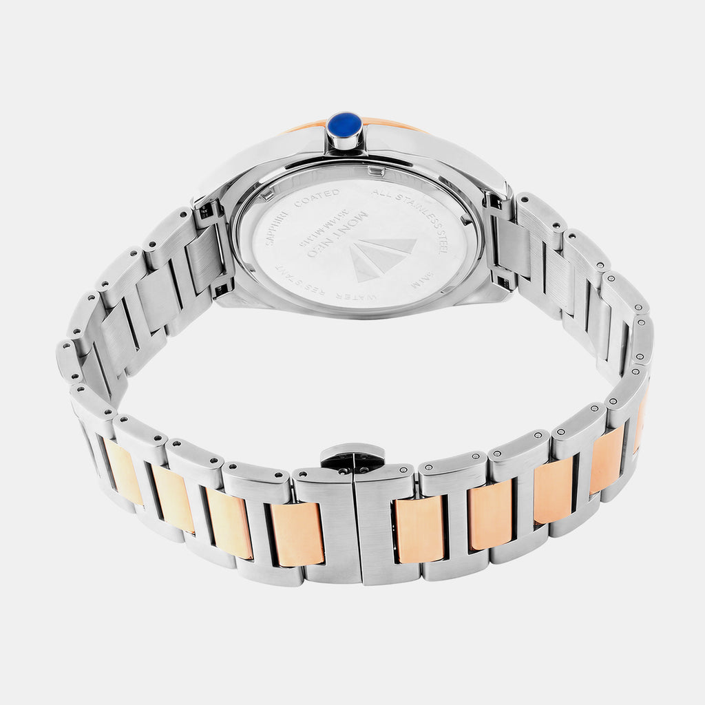 Men Quartz Grey Dial Multi-Function Stainless Steel Watch 3514M-M1315