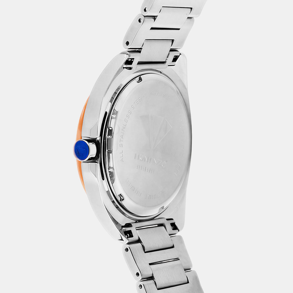Men Quartz Grey Dial Multi-Function Stainless Steel Watch 3514M-M1315