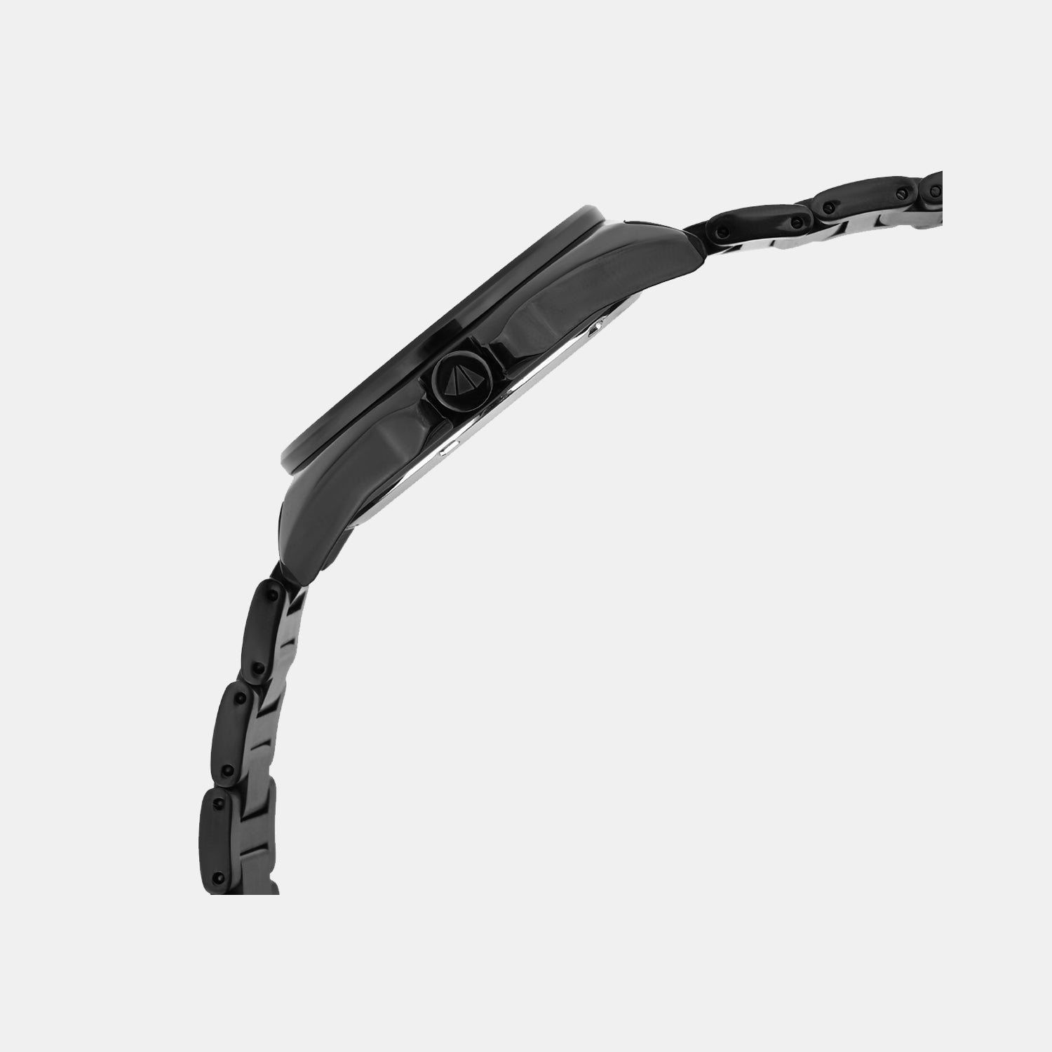 Men Quartz Black Dial Multi-Function Stainless Steel Watch 3514M-M4404