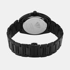 Men Quartz Black Dial Multi-Function Stainless Steel Watch 3514M-M4404