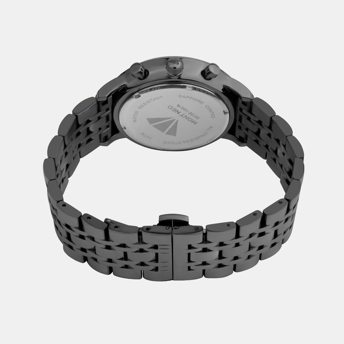 Men Quartz Grey Dial Multi-Function Metal Watch 3515E-M8816