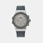 Men Quartz Grey Dial Multi-Function Silicone Watch 3517M-M1715