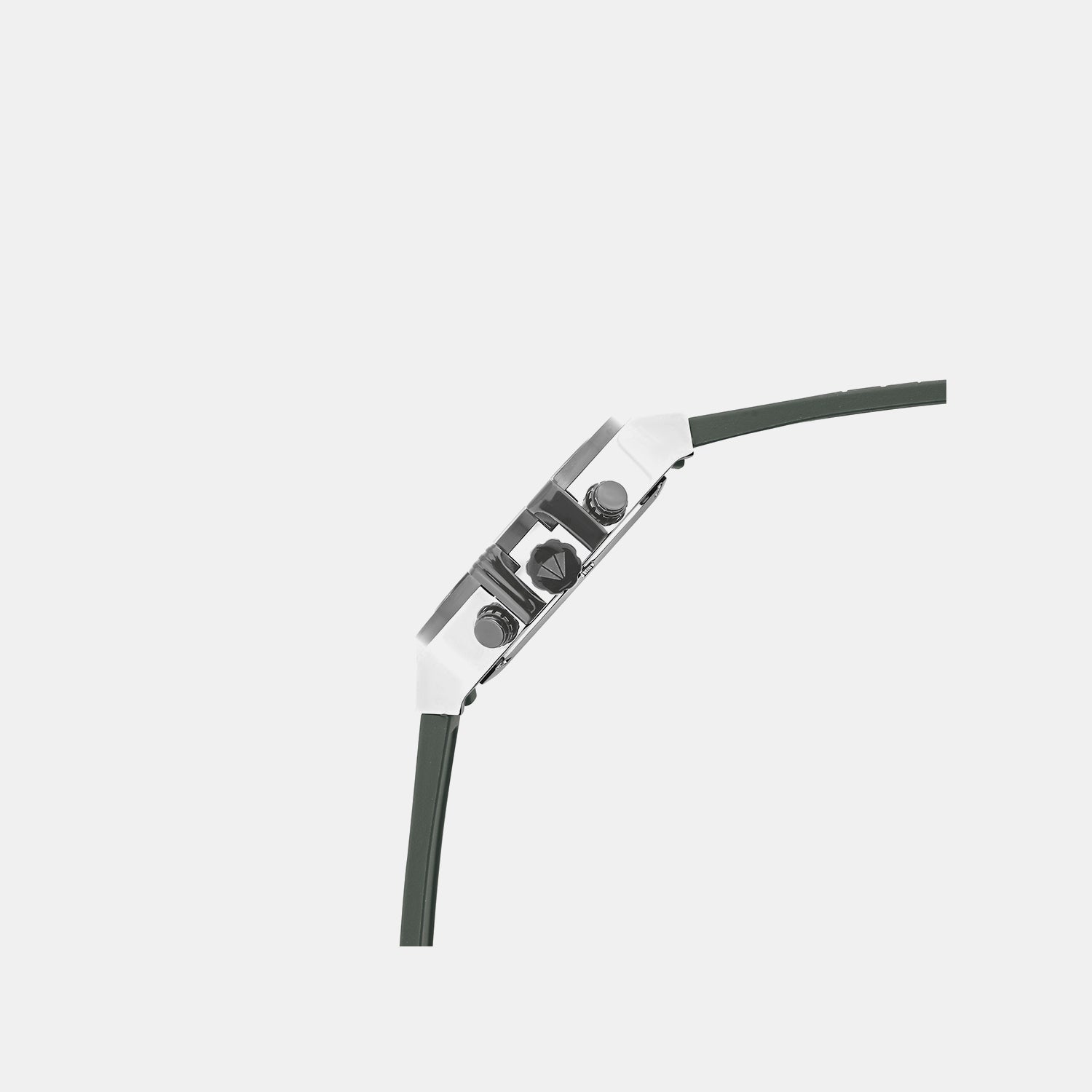 Men Quartz Grey Dial Multi-Function Silicone Watch 3517M-M1715