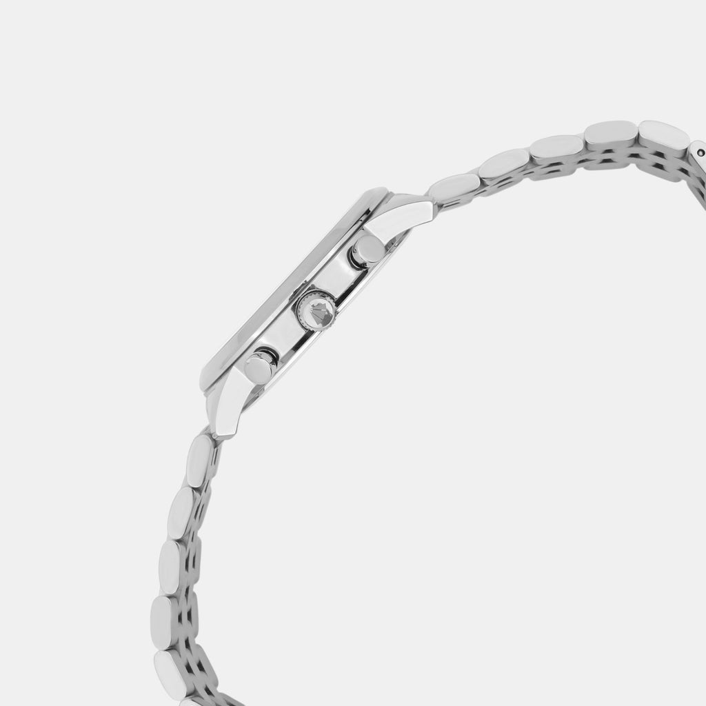 Men Quartz Green Dial Multi-Function Stainless Steel Watch 3518M-M1114