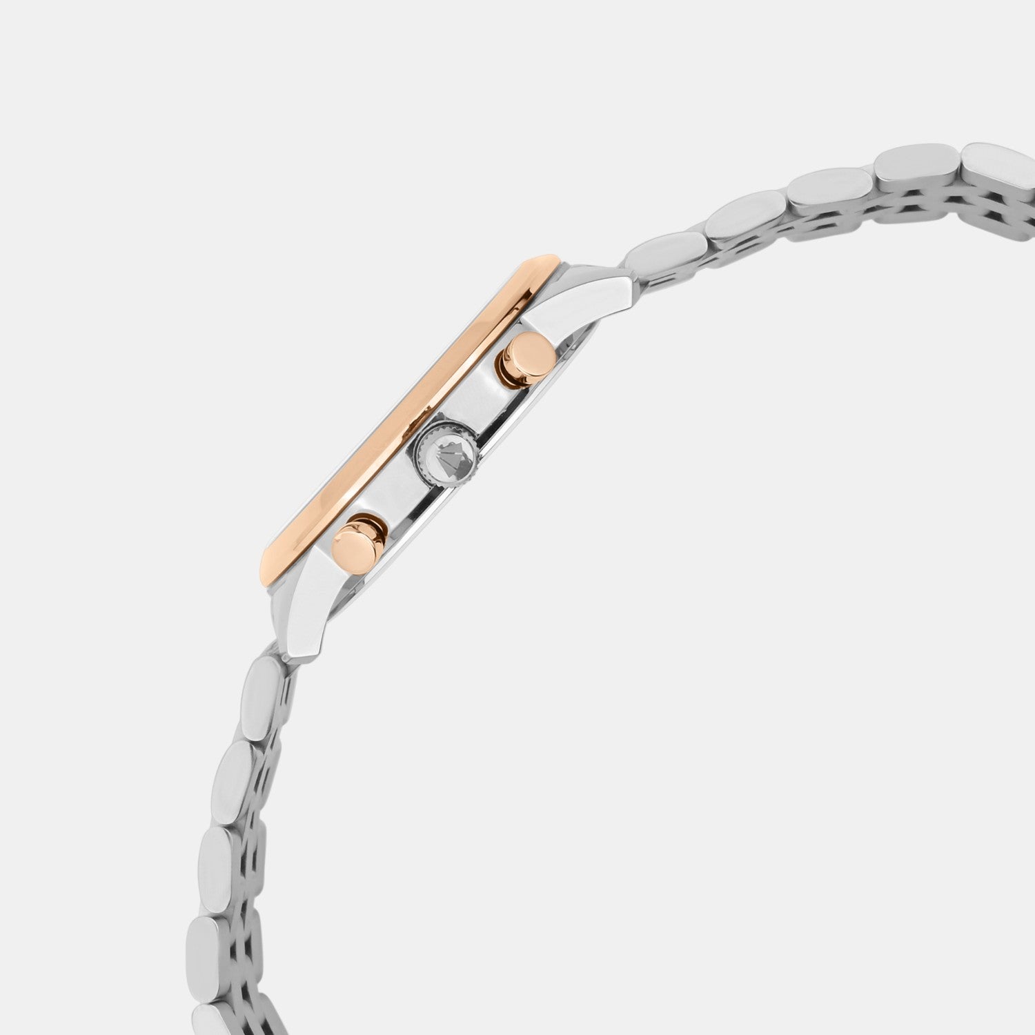 Men Quartz Grey Dial Multi-Function Stainless Steel Watch 3518M-M1315