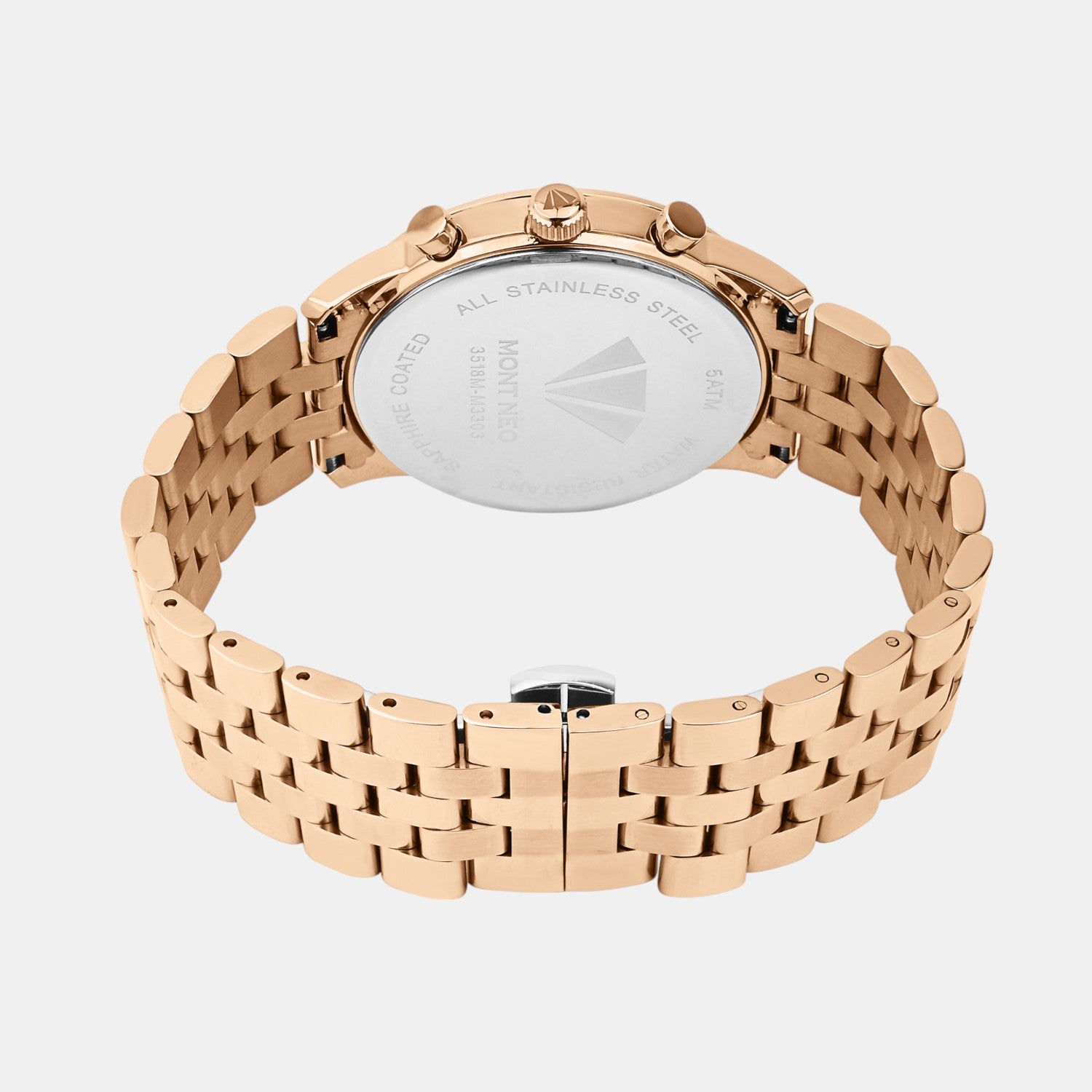 Men Quartz Silver Dial Multi-Function Stainless Steel Watch 3518M-M3303