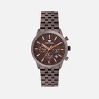 Women Quartz Brown Dial Multi-Function Stainless Steel Watch 3518M-M36606