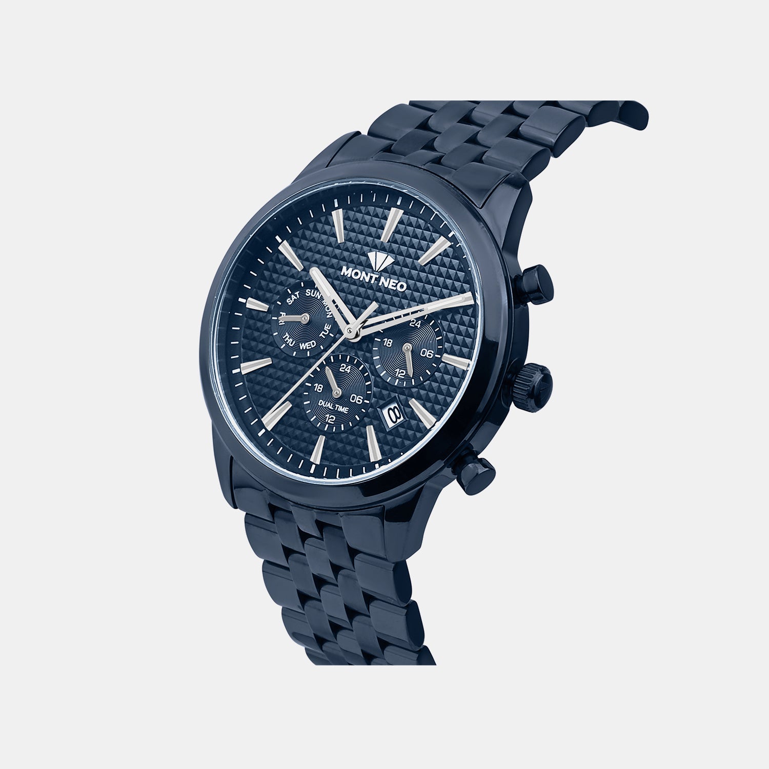 Women Quartz Blue Dial Analog Stainless Steel Watch 3518M-M5505