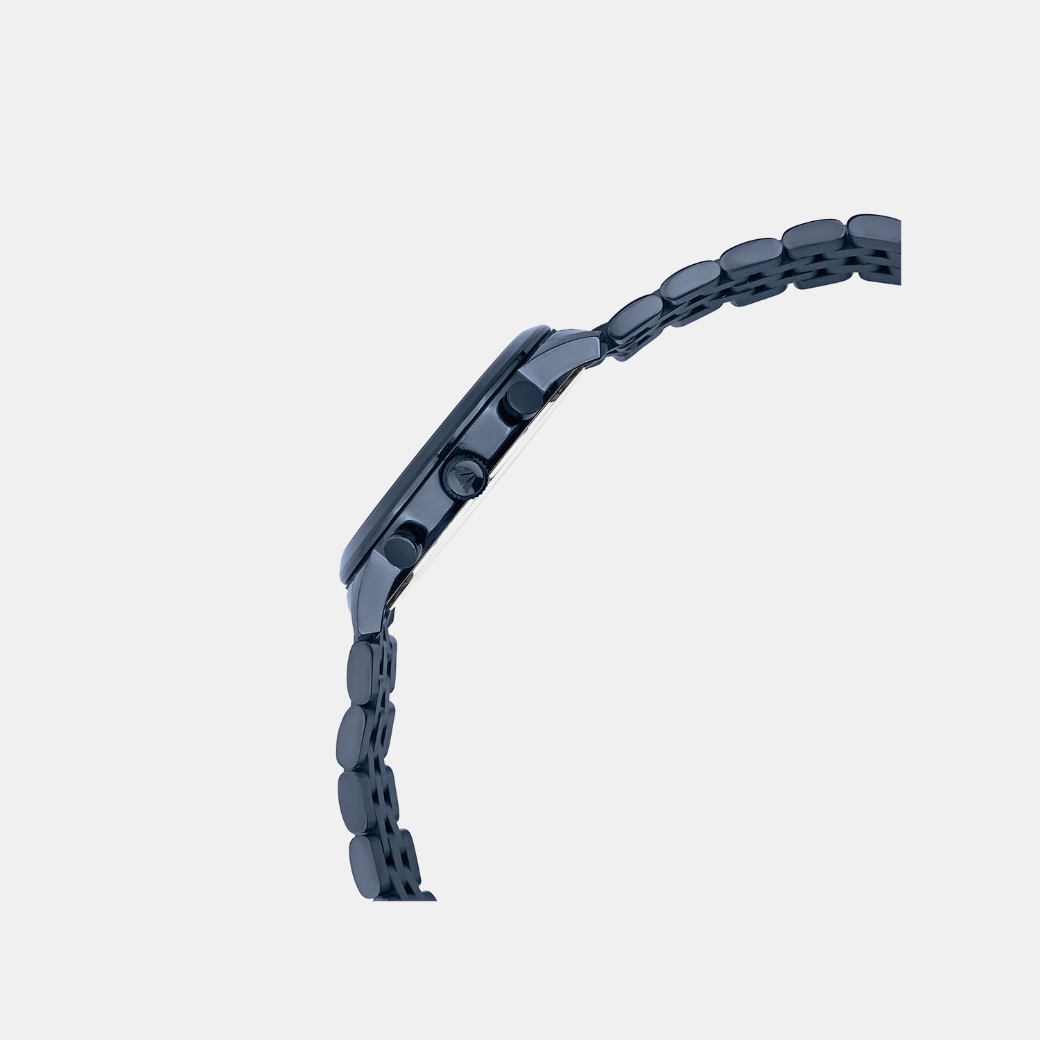 Women Quartz Blue Dial Analog Stainless Steel Watch 3518M-M5505