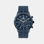 Men Quartz Blue Dial Analog Stainless Steel Watch 3518M-M5505