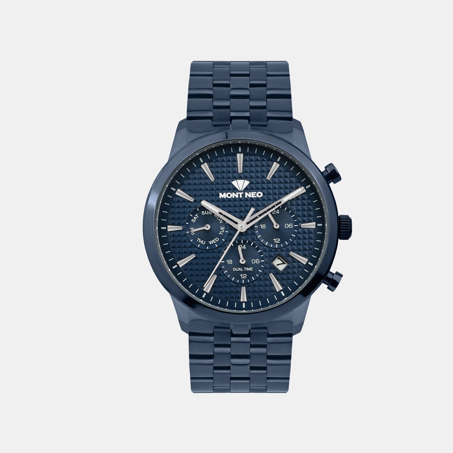 Women Quartz Blue Dial Analog Stainless Steel Watch 3518M-M5505