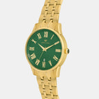 Men Quartz Green Dial Analog Metal Watch 3520D-M2214